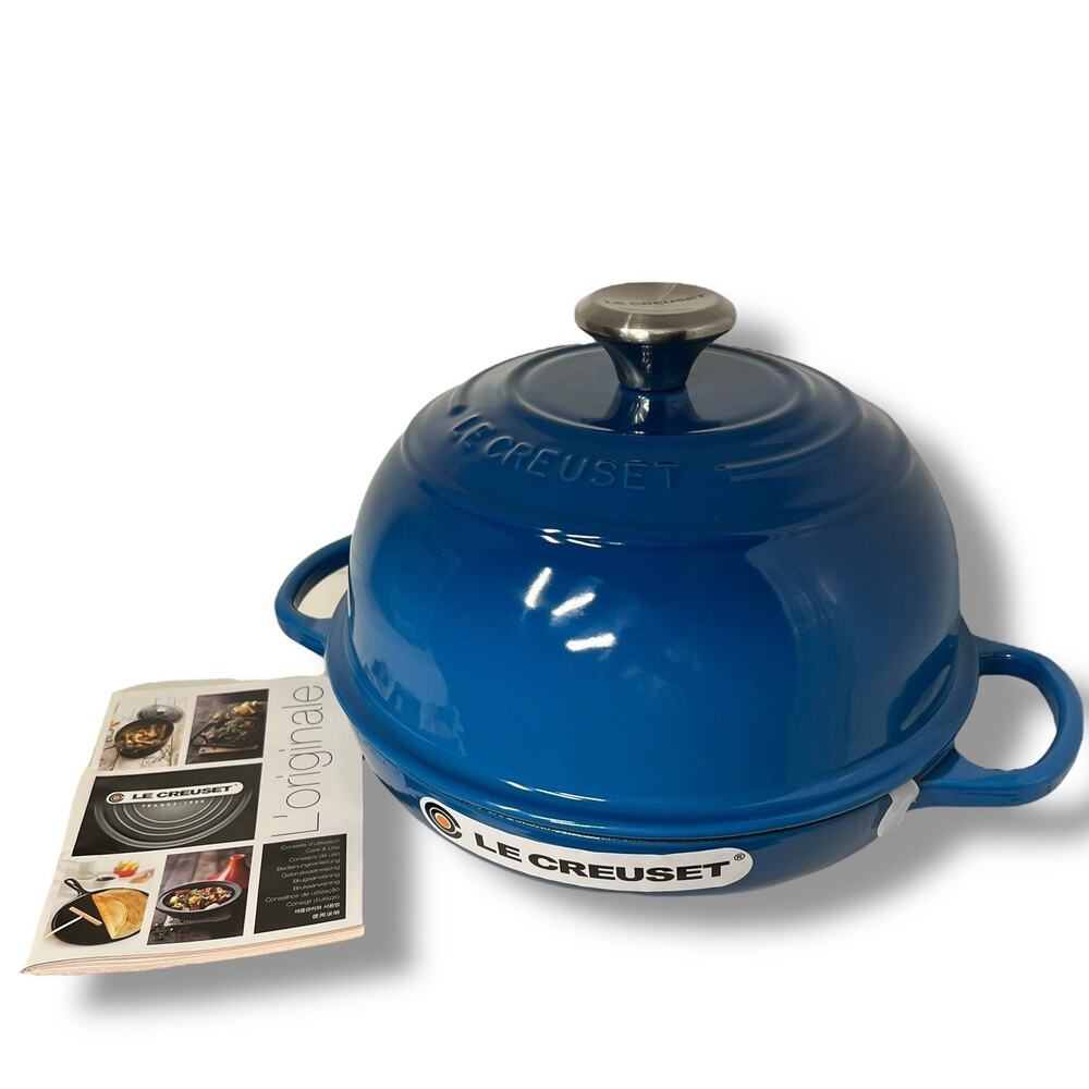 Le Creuset Signature Enameled Cast Iron 1.75 Quart Bread Oven Marseille Blue NEW